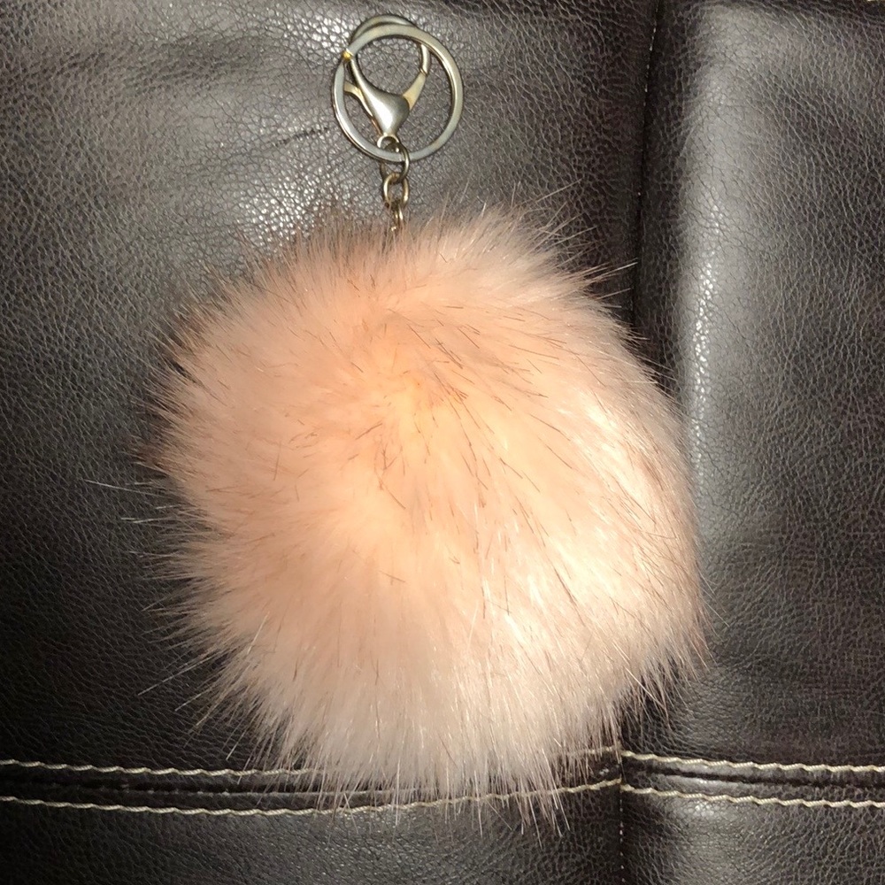 Large Pom Pom Pink Rue21 Keychain
